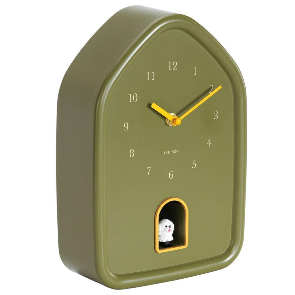 Karlsson Uhr Kuckucksuhr Wanduhr Modern Doggy Grün