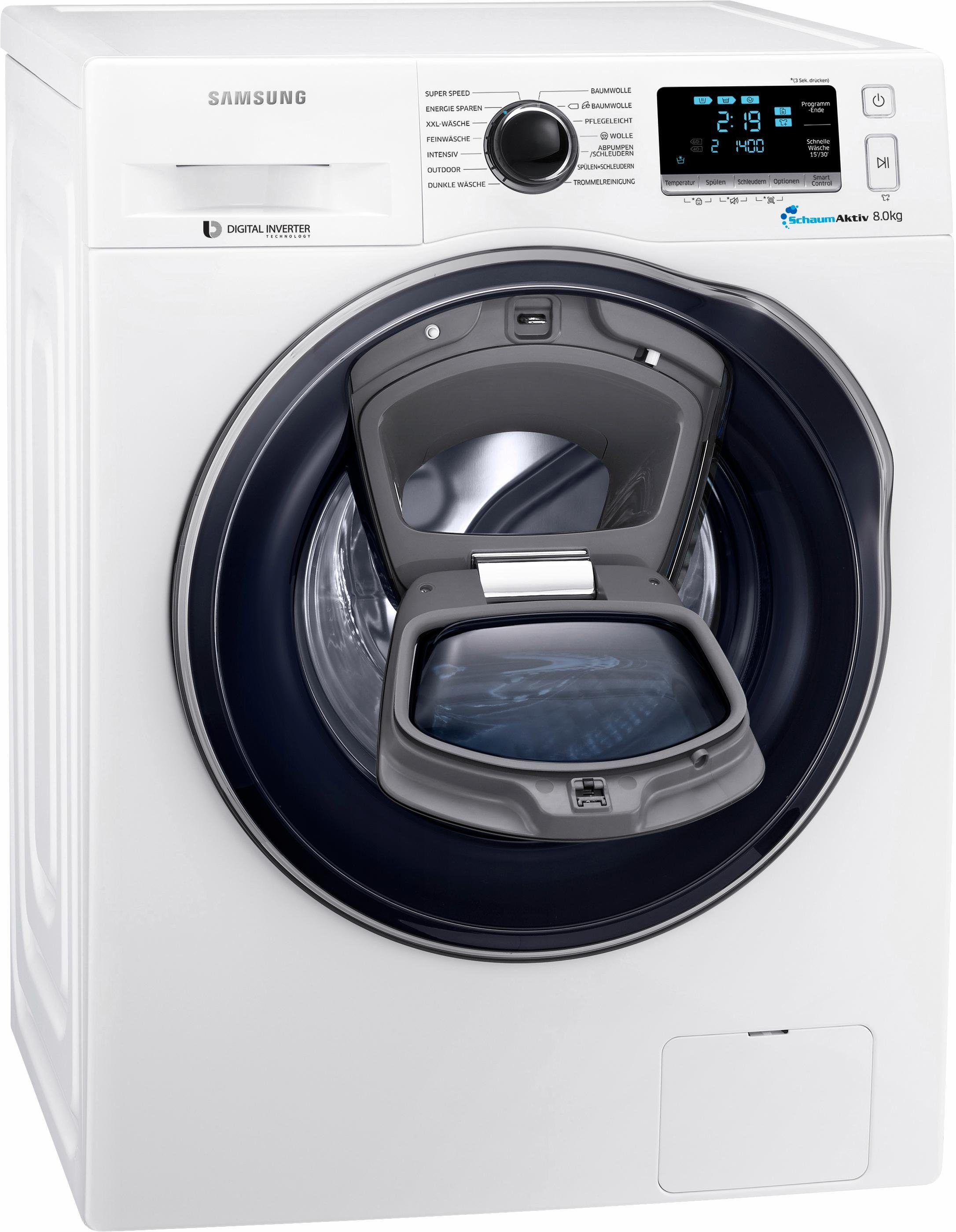 AddWash Pflegetrommel Samsung WW8TK5400UW//EG Waschmaschine 8kg 1400 U//min A++
