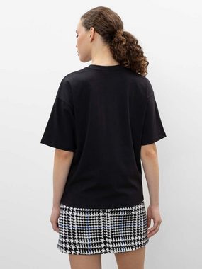 Herrlicher Print-Shirt Stinella Jersey Carbon Brushed „Herrlicher“ Print, 100% Baumwolle