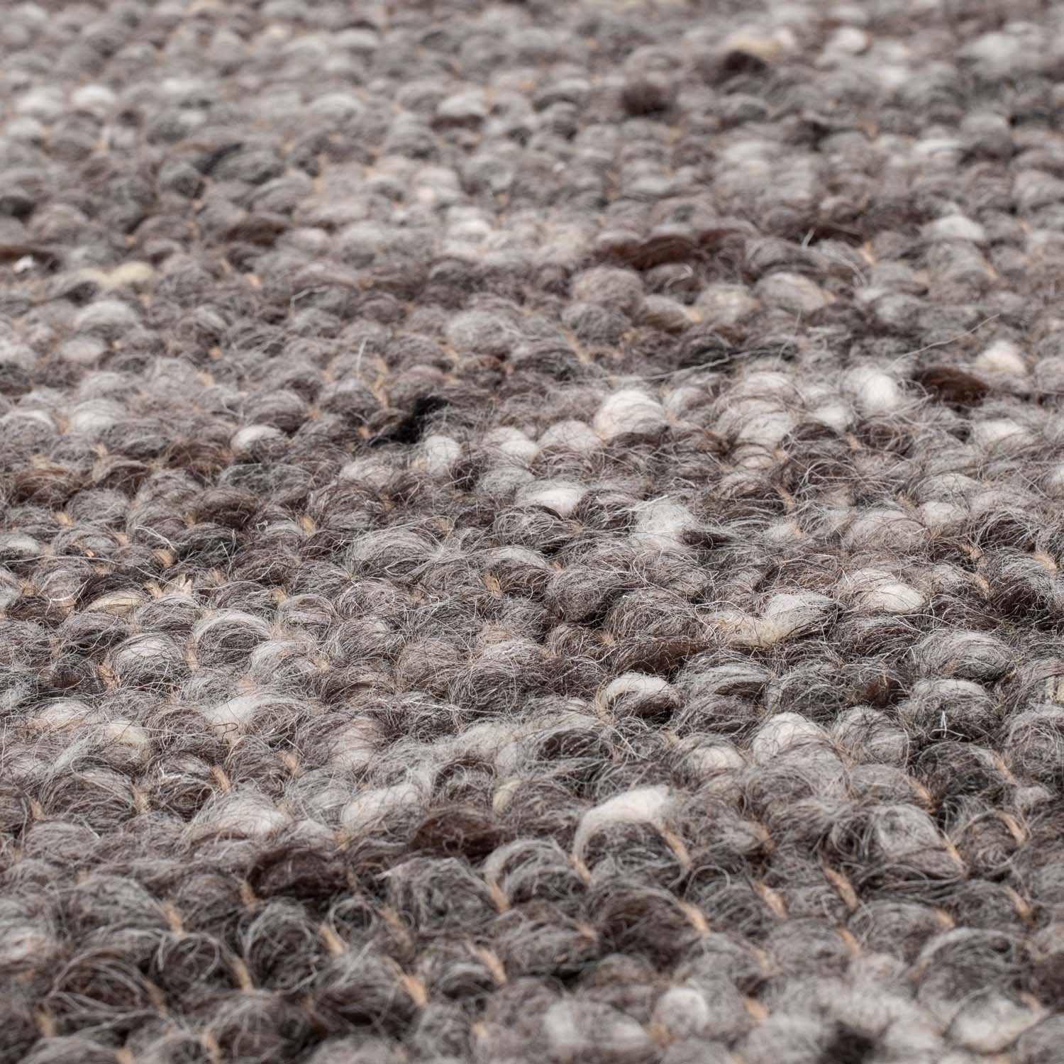 TaraCarpet Wollteppich TaraCarpet Handwebteppich Oslo, rechteckig, Höhe: 10 mm, Schurwolle Handgewebt grau multi Wohnzimmer Schlafzimmer 070x130 cm