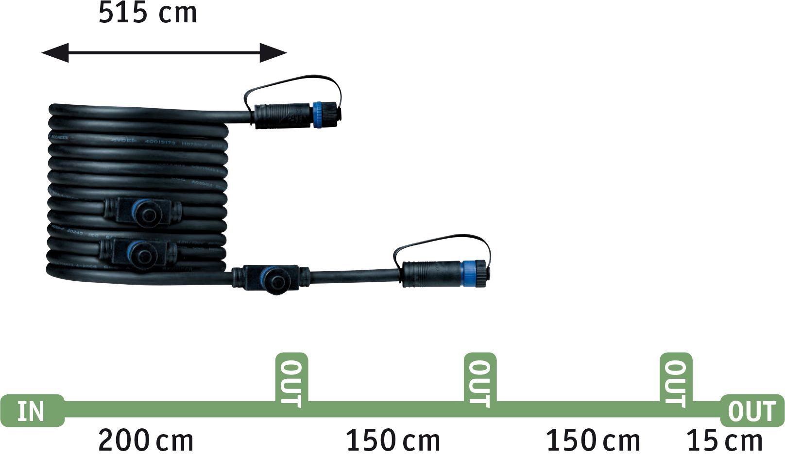 Gartenstrahler LED Shine, fest LED-Modul, Plug Paulmann integriert, LED 24V Shine, Warmweiß, Plug & 3000K & Anthrazit