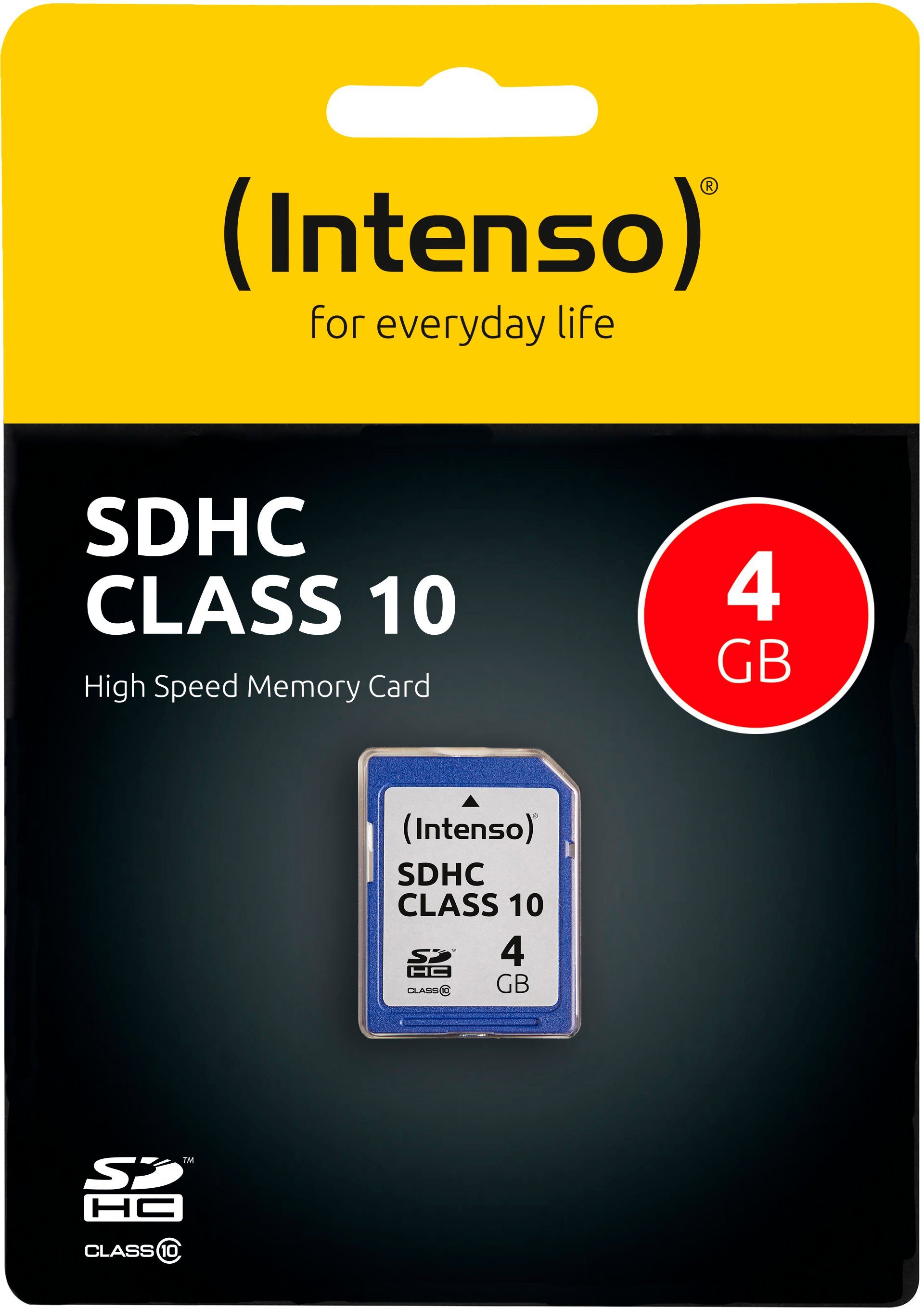Intenso SDHC Class 10 Speicherkarte (4 GB, Class 10)