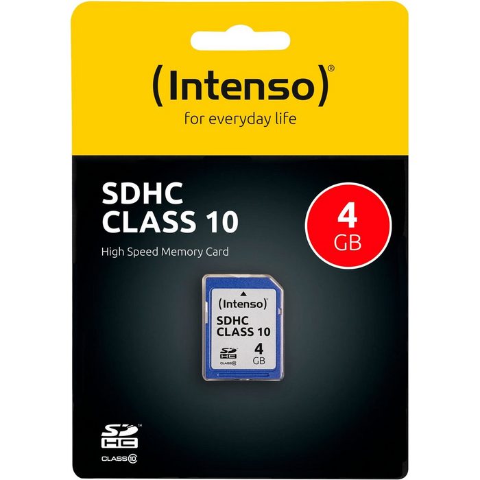 Intenso SDHC Class 10 Speicherkarte (4 GB Class 10)