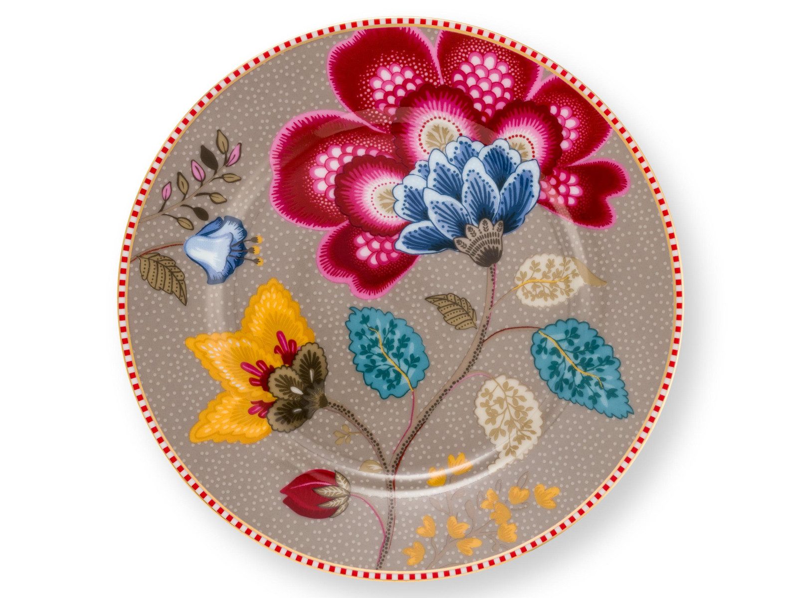 PiP Studio Vorspeisenteller Blooming Tales Fantasy Khaki Teller 17cm