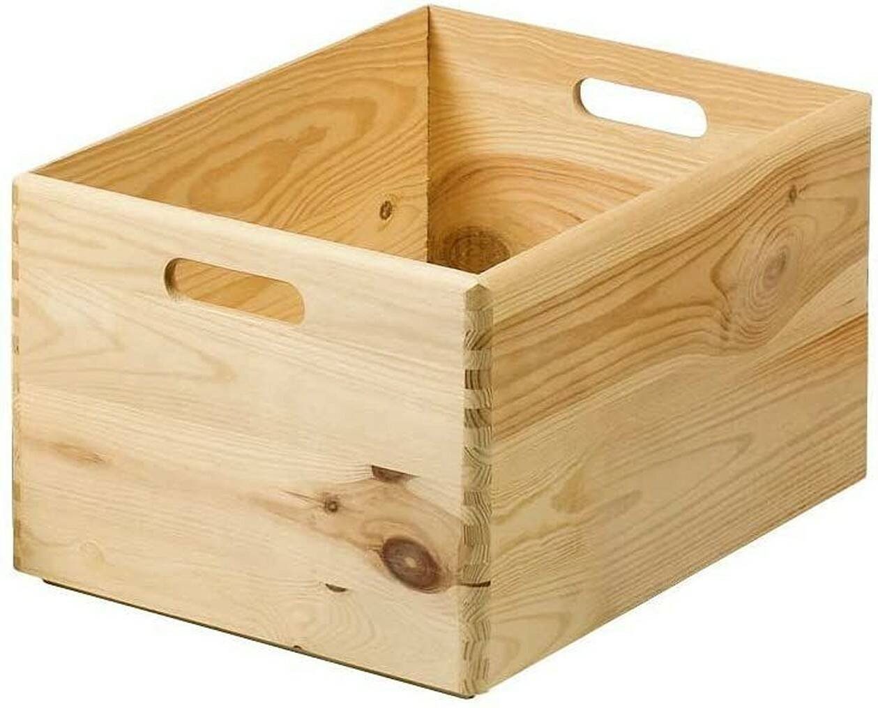 KESPER® Aufbewahrungsbox 69600 (Einzeln), Kiefernholz, Naturbelassen, Tragegriffe