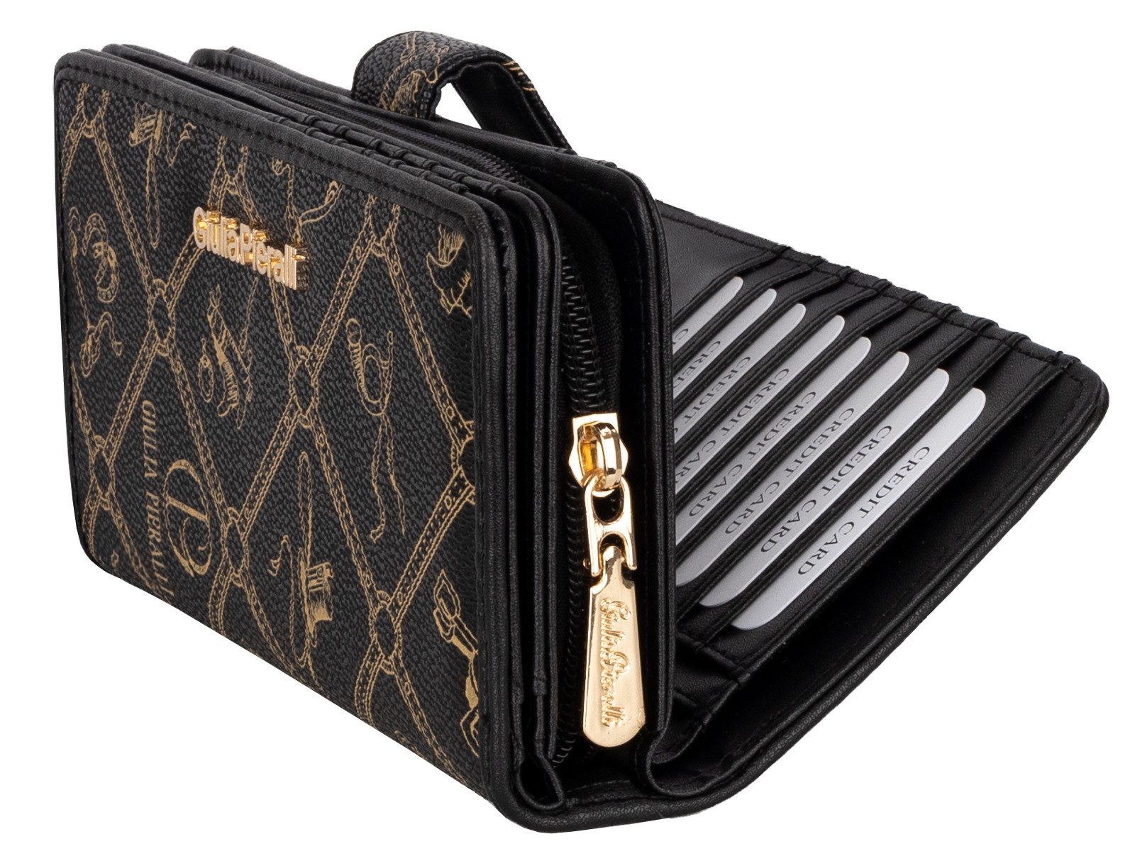 Giulia Pieralli Geldbörse Giulia Pieralli Damen Geldbörse Geldbeutel Brieftasche Portmonee XXL, Damen Geldbörse klappbar mit Reißverschluss Portemonnaie Geldbeu – Bild 4 von 5