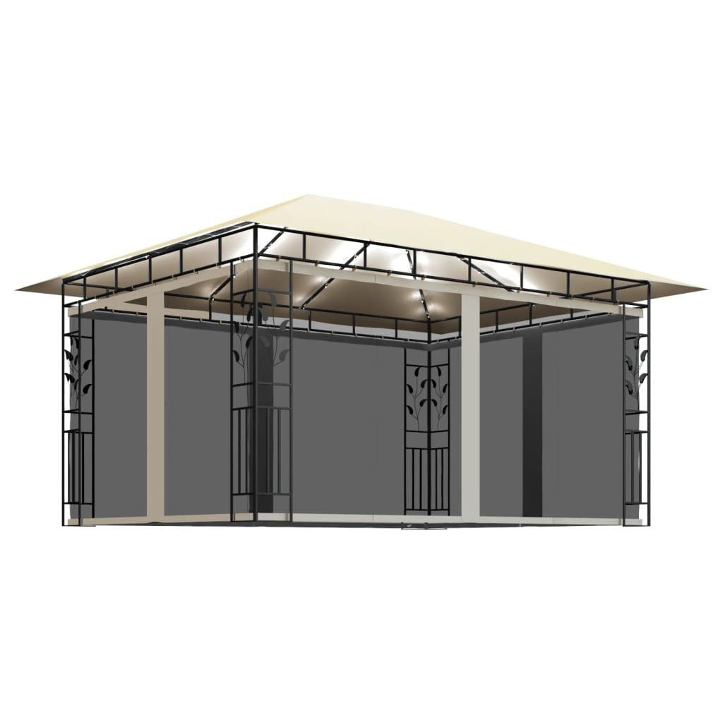 Pavillon mit Moskitonetz & LED-Lichterkette, (Set), BxT: 400x300 cm