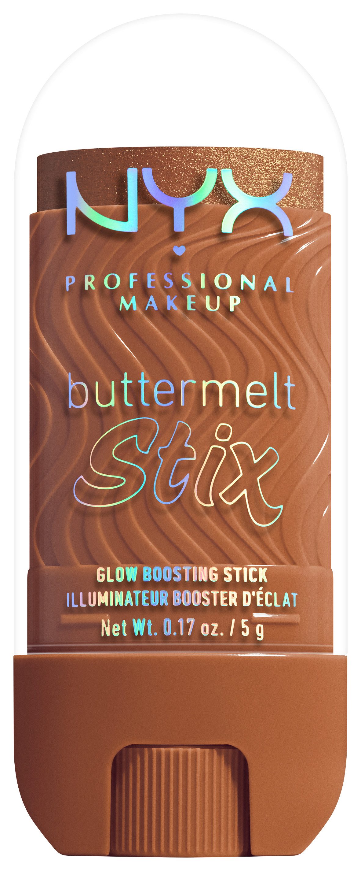 NYX PROFESSIONAL MAKEUP Highlighter BUTTERMELT STIX GLOW BOOSTING HIGHLIGHTER STICK, mit Cupuaçu- und Kokosnussbutter, für einen ultimativen Glow