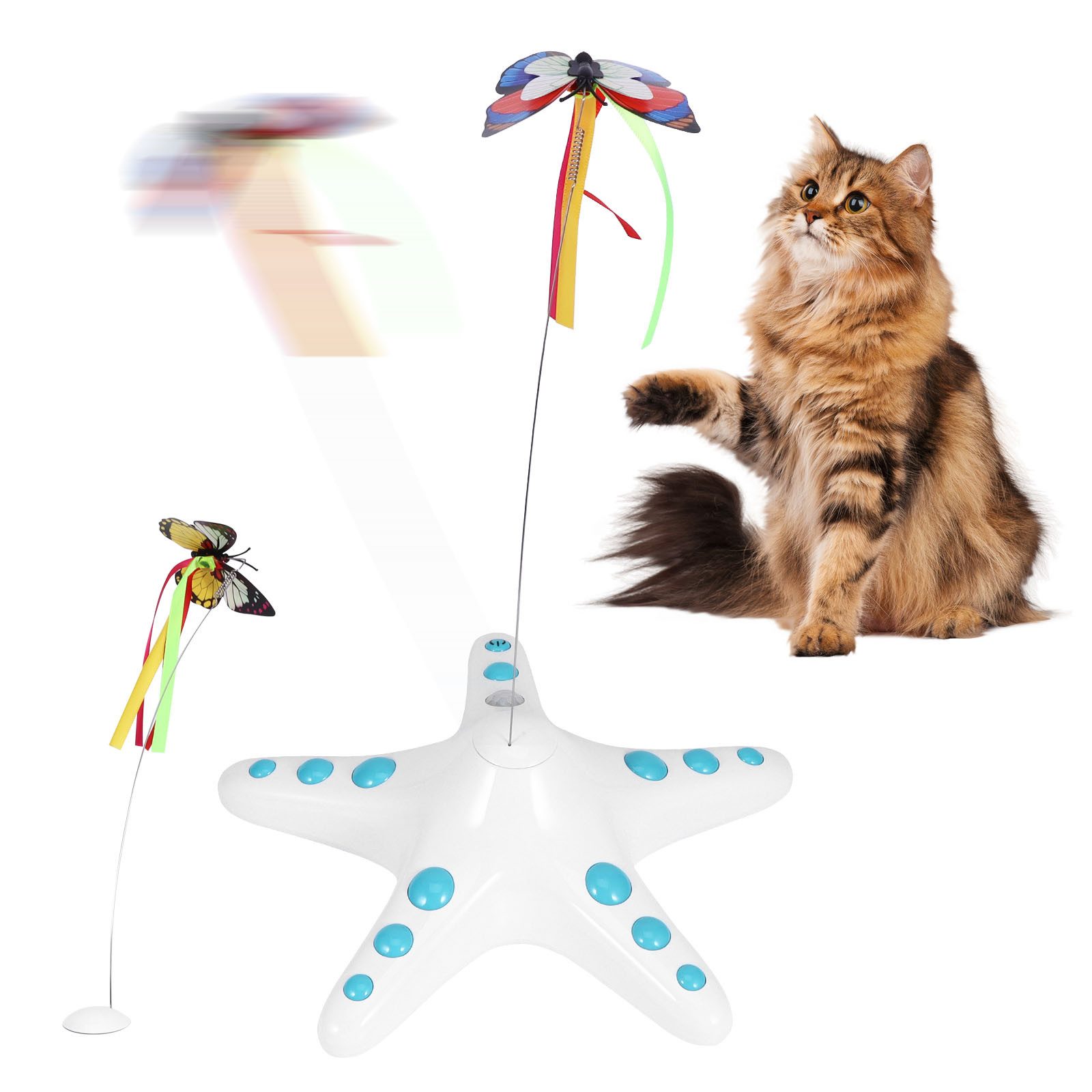 BlingBin Tier-Intelligenzspielzeug Katzenspielzeug mit Schmetterling, Inter günstig online kaufen