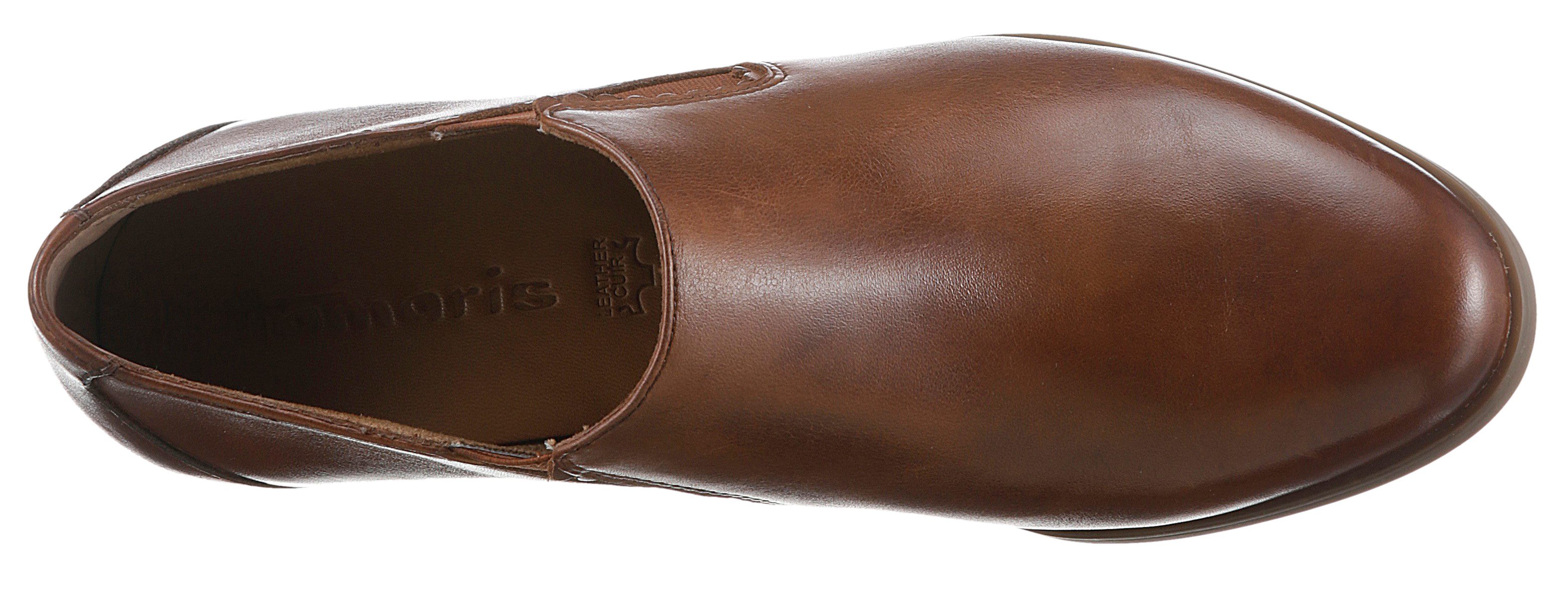 Tamaris Oceana Hochfrontpumps, Blockabsatz, Businessschuh, Schlupfschuh mit Stretcheinsätzen