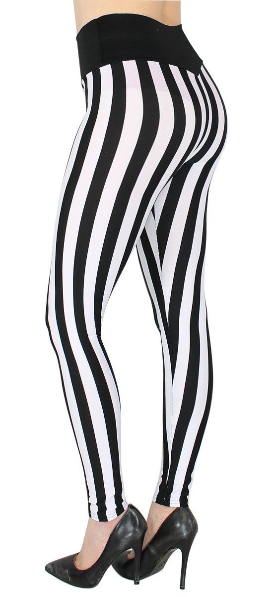 dy_mode Highwaist Leggings Damen Leggings Streifen Muster Fitnesshose Gestr günstig online kaufen