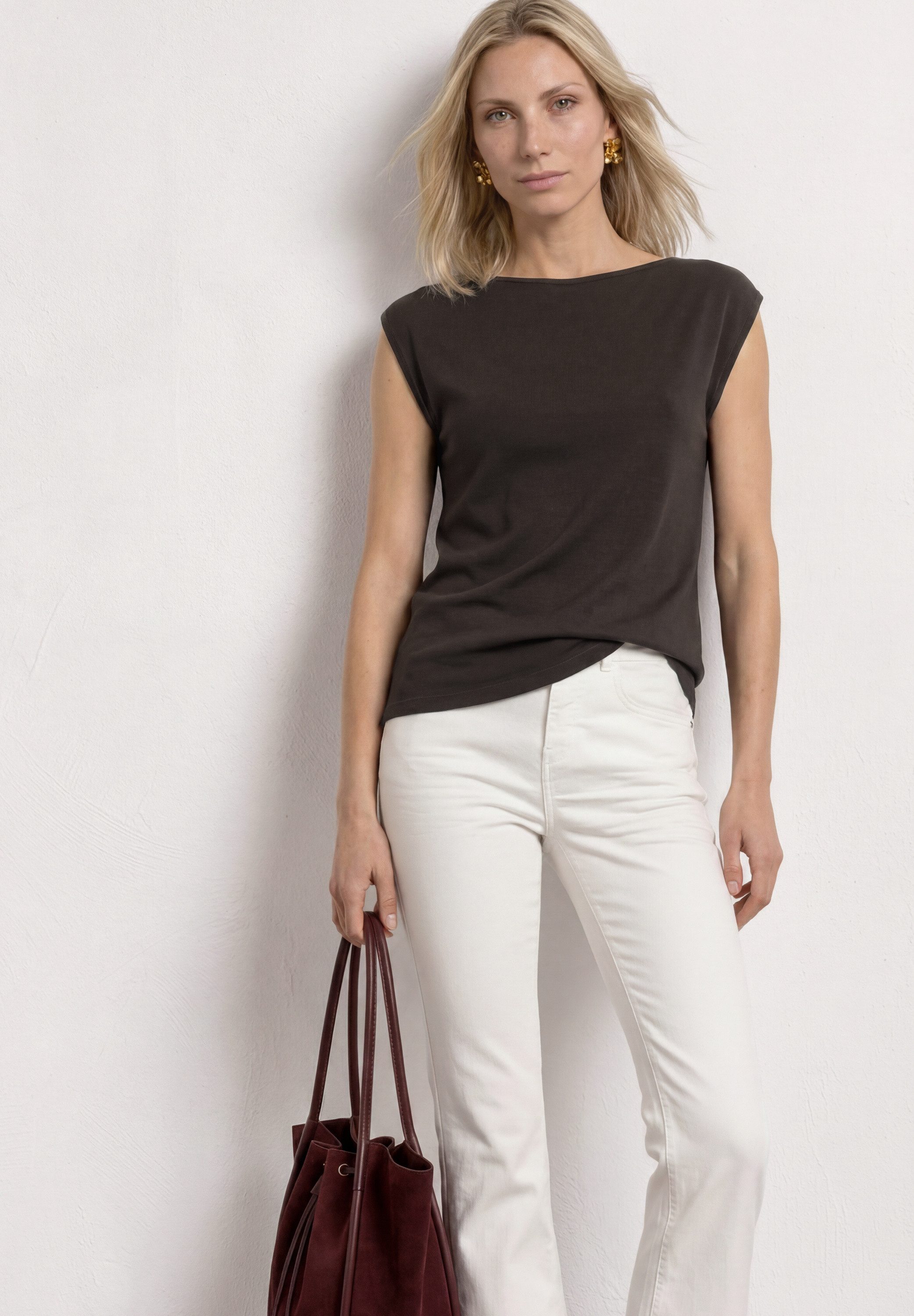 STREET ONE T-Shirt mit U-Boot-Ausschnitt