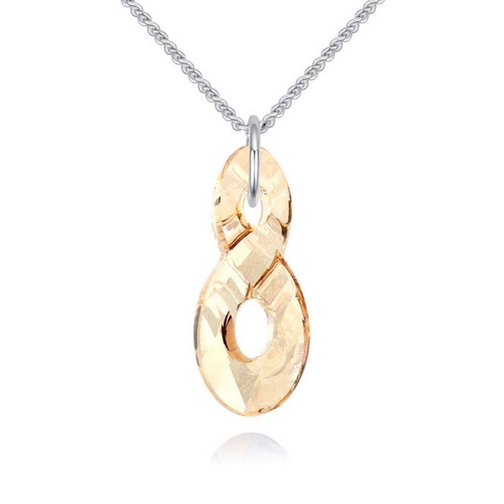 Halskette Damen Messing aus Ketten-Set Necklace (1-tlg), BUNGSA Silber Infinity Kette