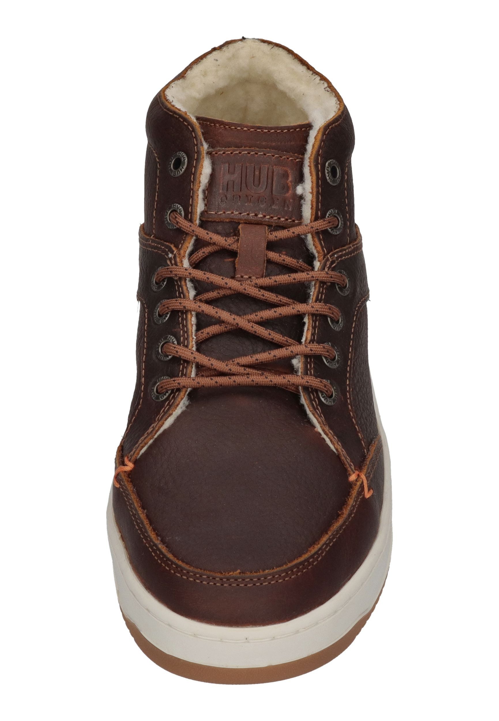 HUB KINGSTON 2.1 WOOL Sneaker Cognac Off White Dark Gum