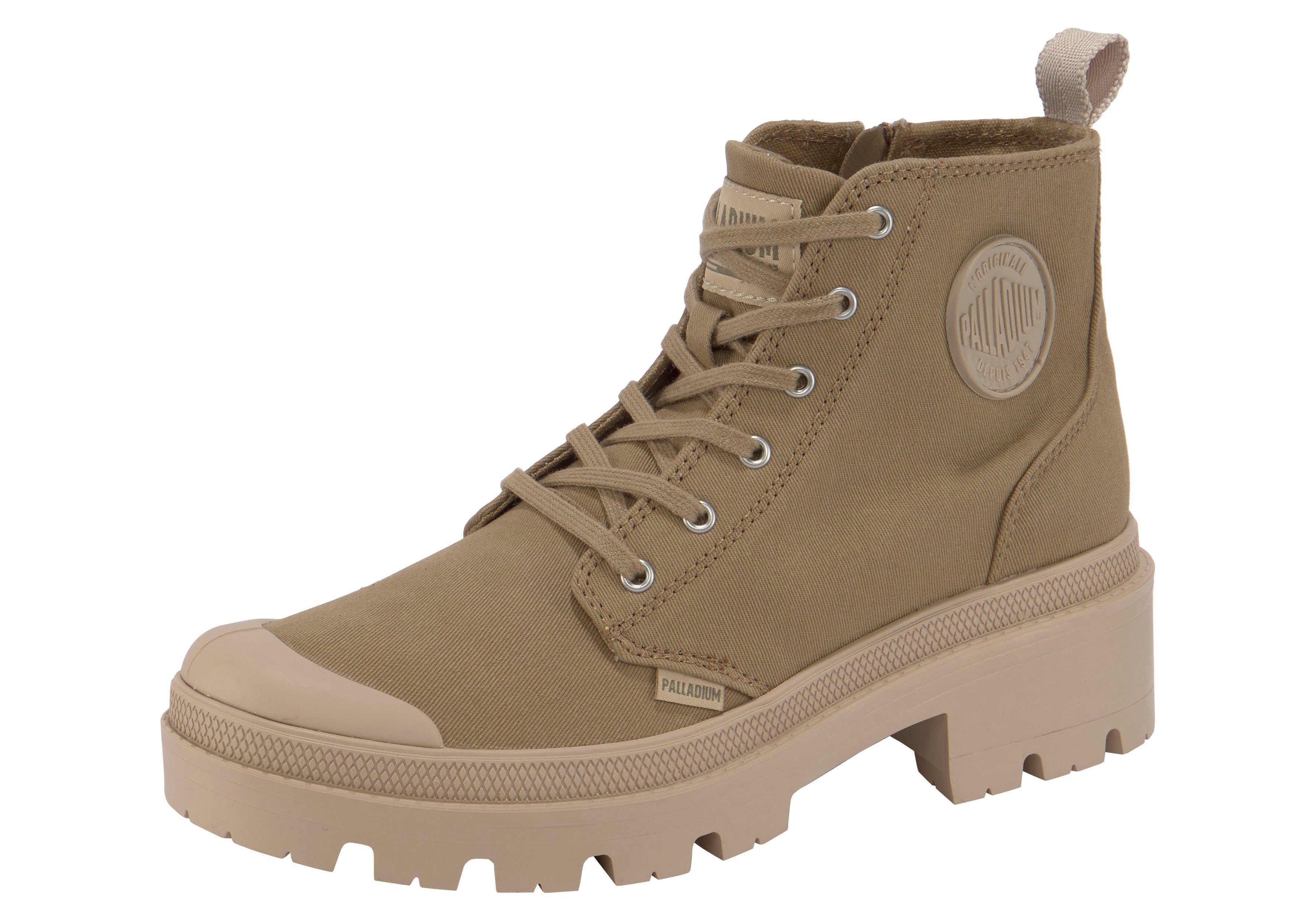 Palladium PALLABASE TWILL Schnürboots braun | 