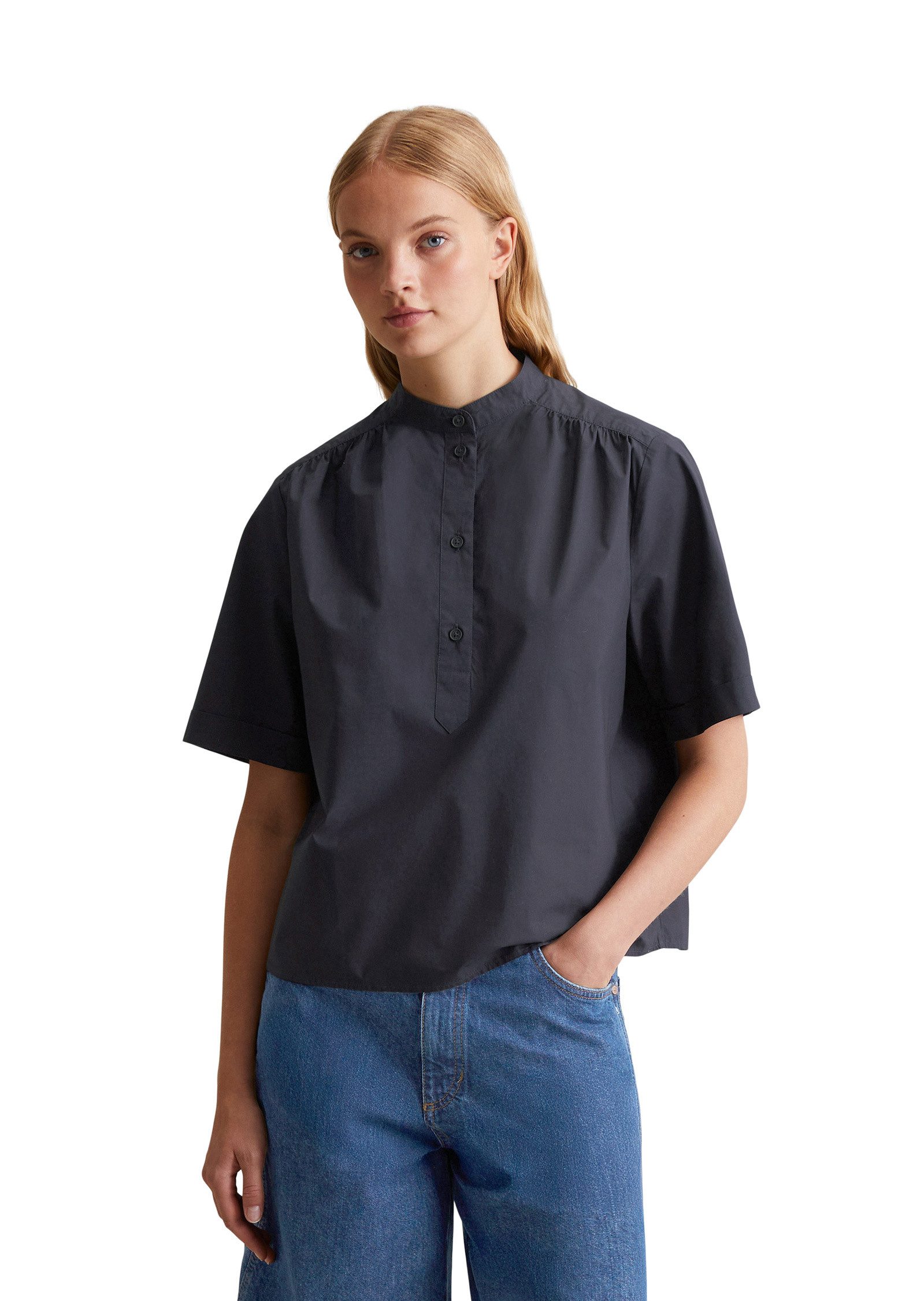 Marc O'Polo DENIM Kurzarmbluse aus Papertouch günstig online kaufen