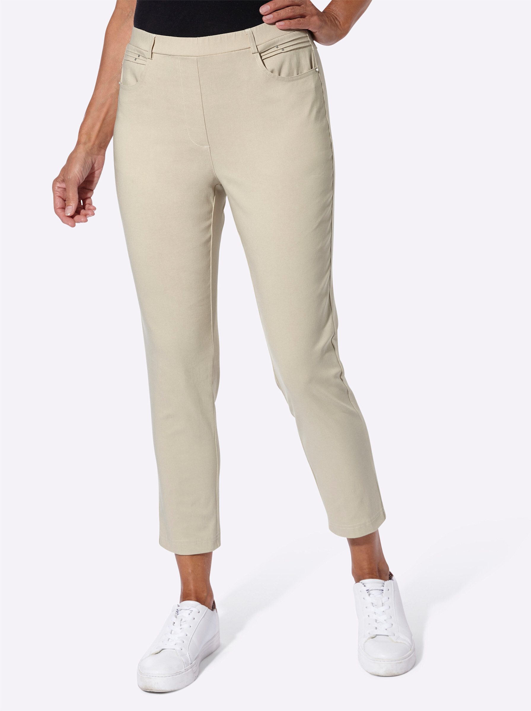 Jeansshorts 7/8-Schlupfhose komfortabel