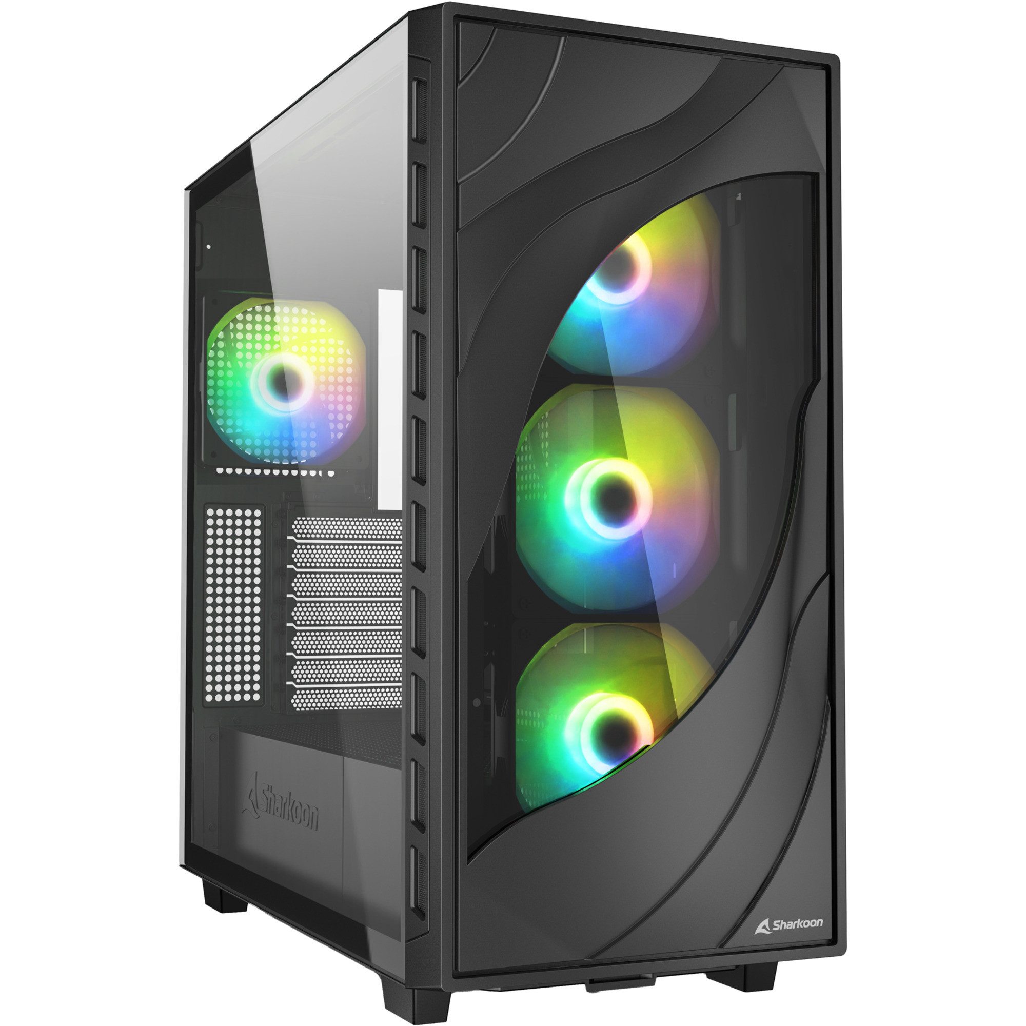 PC-Gehäuse Sharkoon Rebel C80G RGB, Tower-Gehäuse, (Tempered