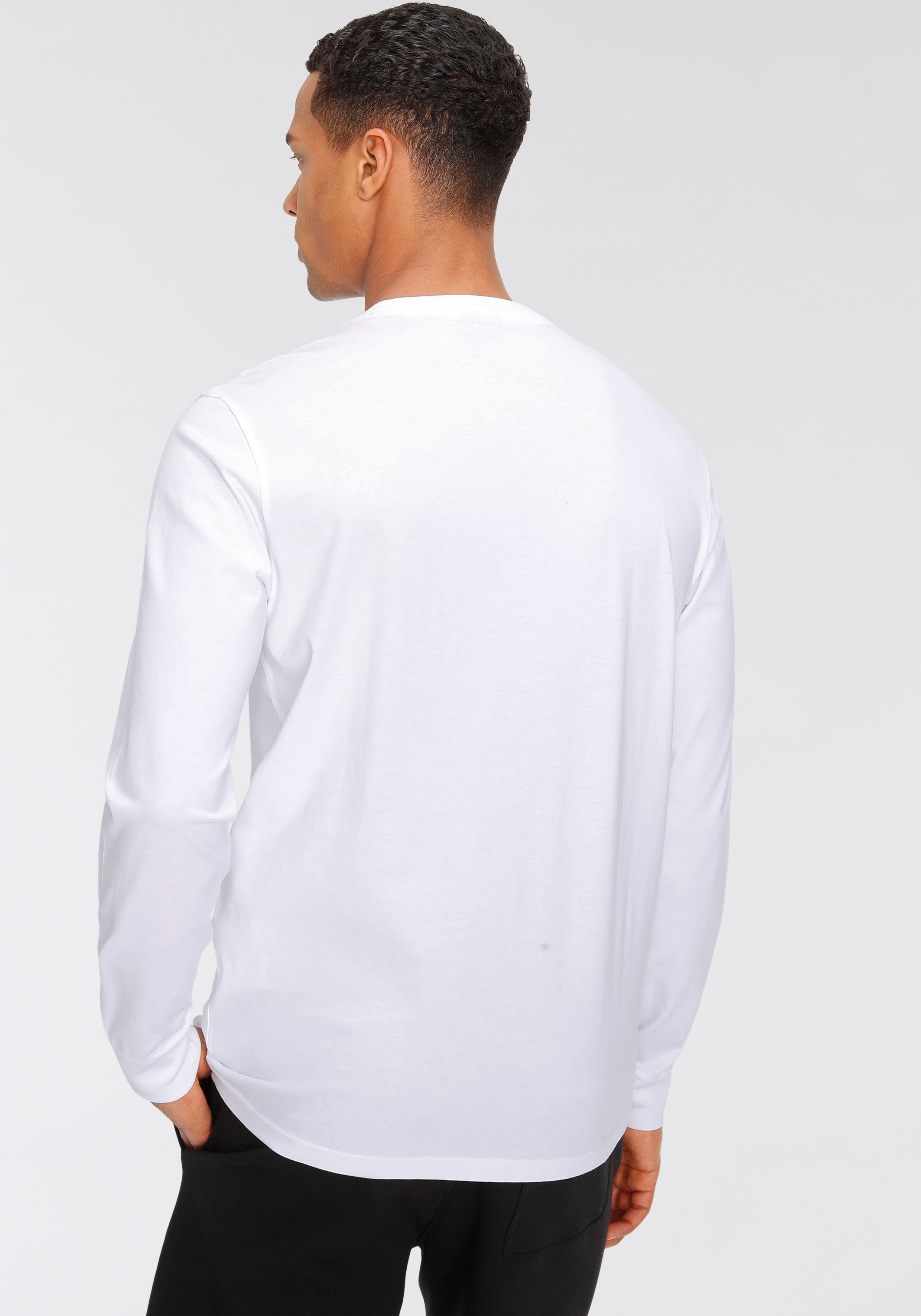 Champion Langarmshirt (Packung, 2-tlg) Langarm, Basic schmale Passform, mit Logodruck und Logoschriftzug