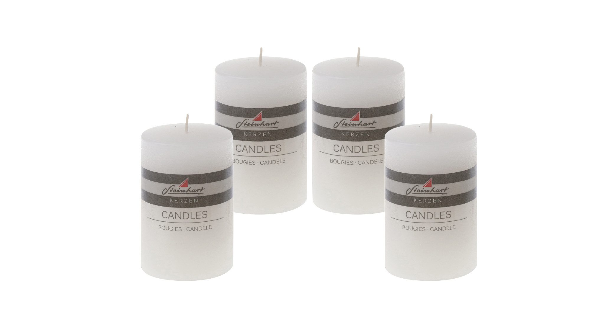 Steinhart Kerzen Adventskerze 4er Set Adventskranzkerzen "Raureif" Weiß 100 günstig online kaufen