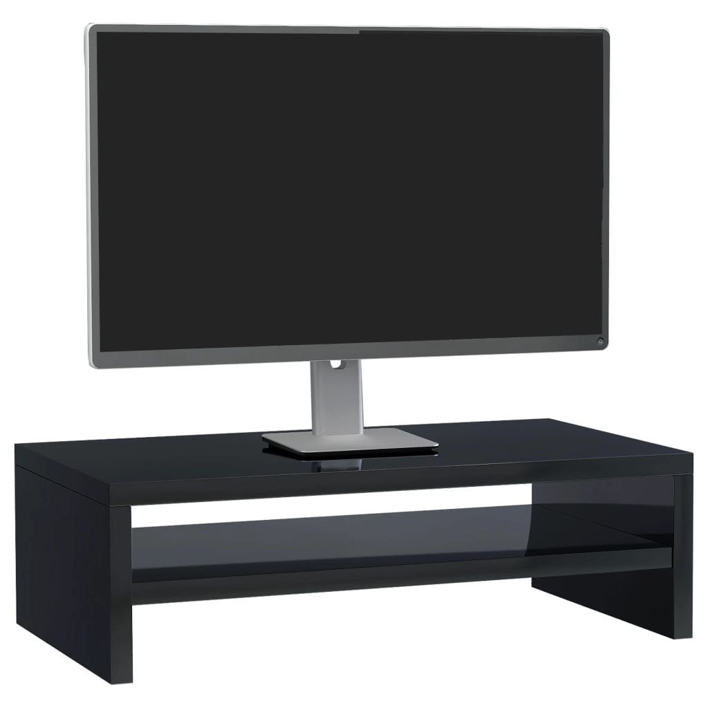 cm TV-Schrank Monitorständer 42x24x13 vidaXL (1-St) Holzwerkstoff Hochglanz-Schwarz