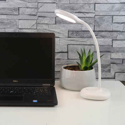 unilux LED Tischleuchte »LED Akkuleuchte Galy in Weiß 1,7W 200lm USB«, Tischleuchte, Nachttischlampe, Tischlampe