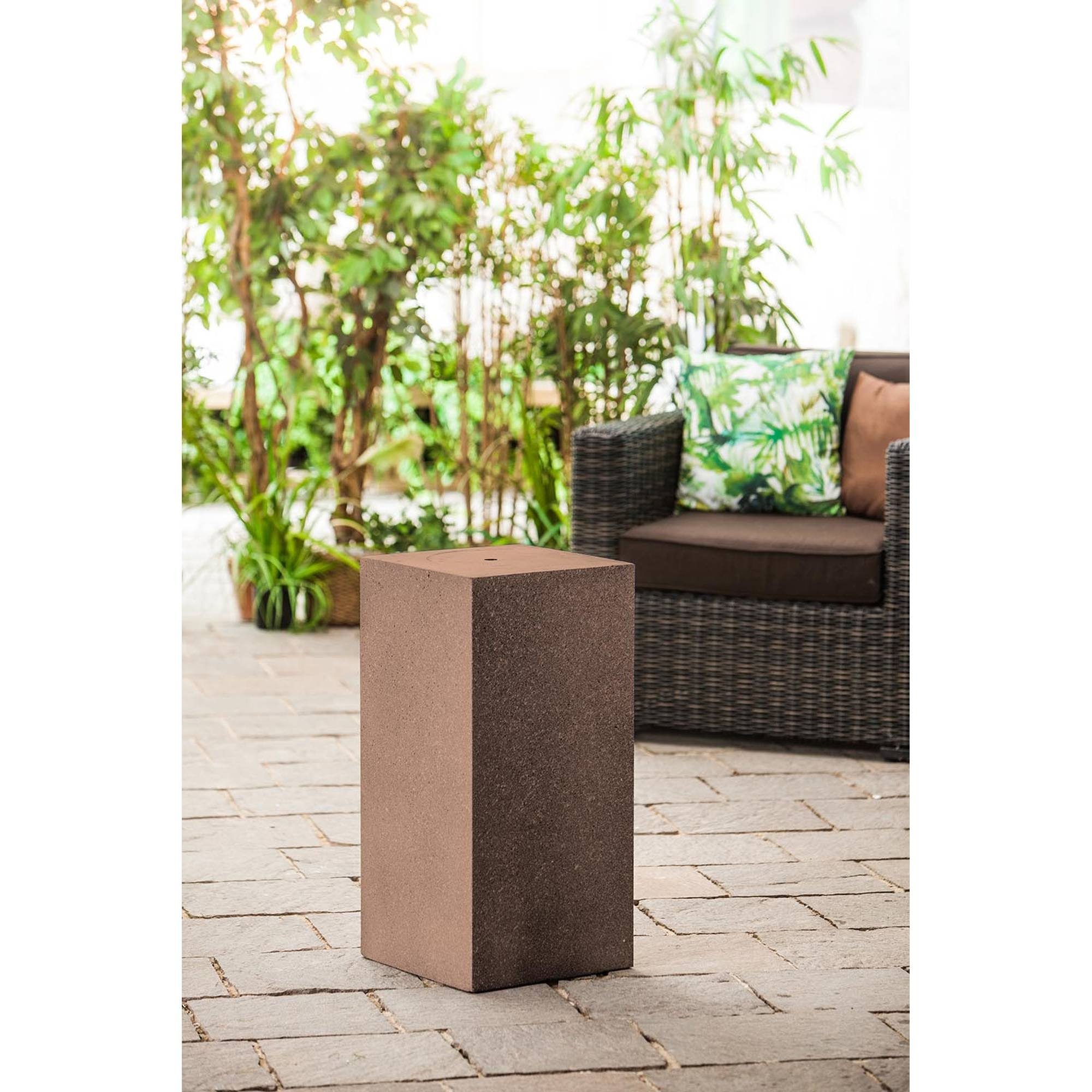 Heissner Gartenbrunnen Gartenbrunnen Sockel Tower Terrakotta, 39x39x68cm, (Komplett-Set, 1 tlg)