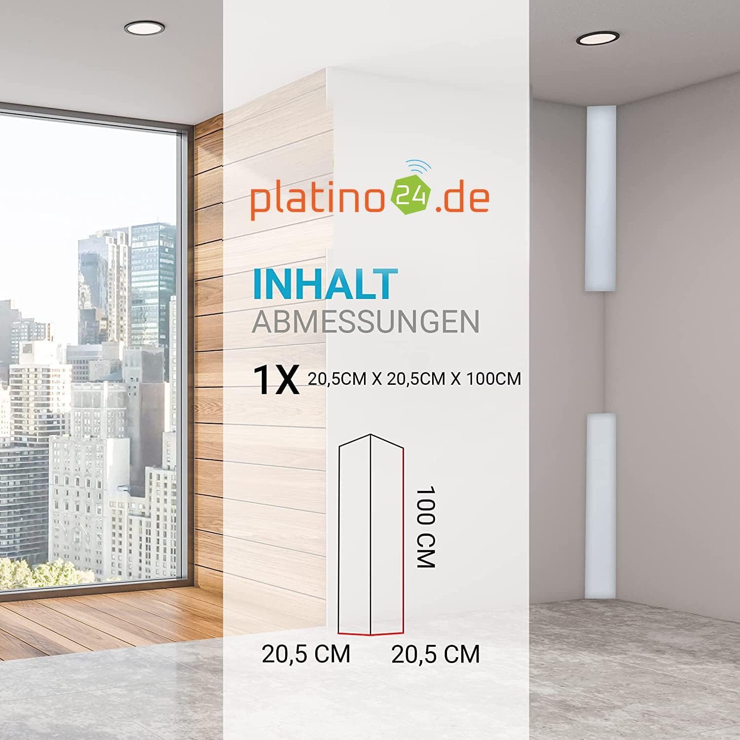 platino24 Akustikplatte Eckabsorber aus Basotect G+ günstig online kaufen