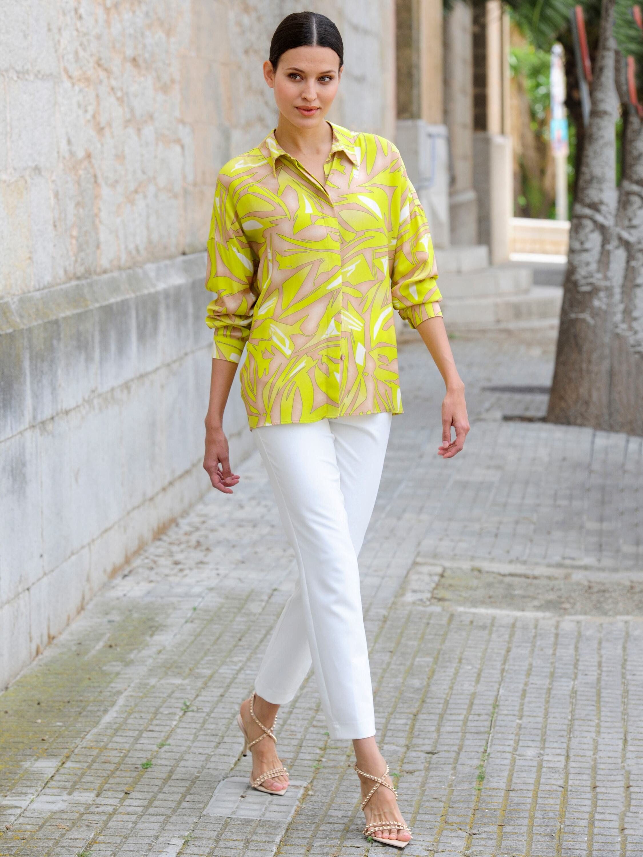 Alba Moda Hemdbluse Druckbluse in grafischem Dessin