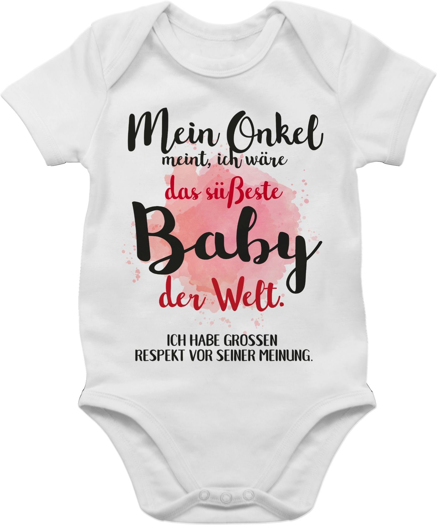 Shirtracer Shirtbody »Mein Onkel meint, ich wäre das süßeste Baby der
