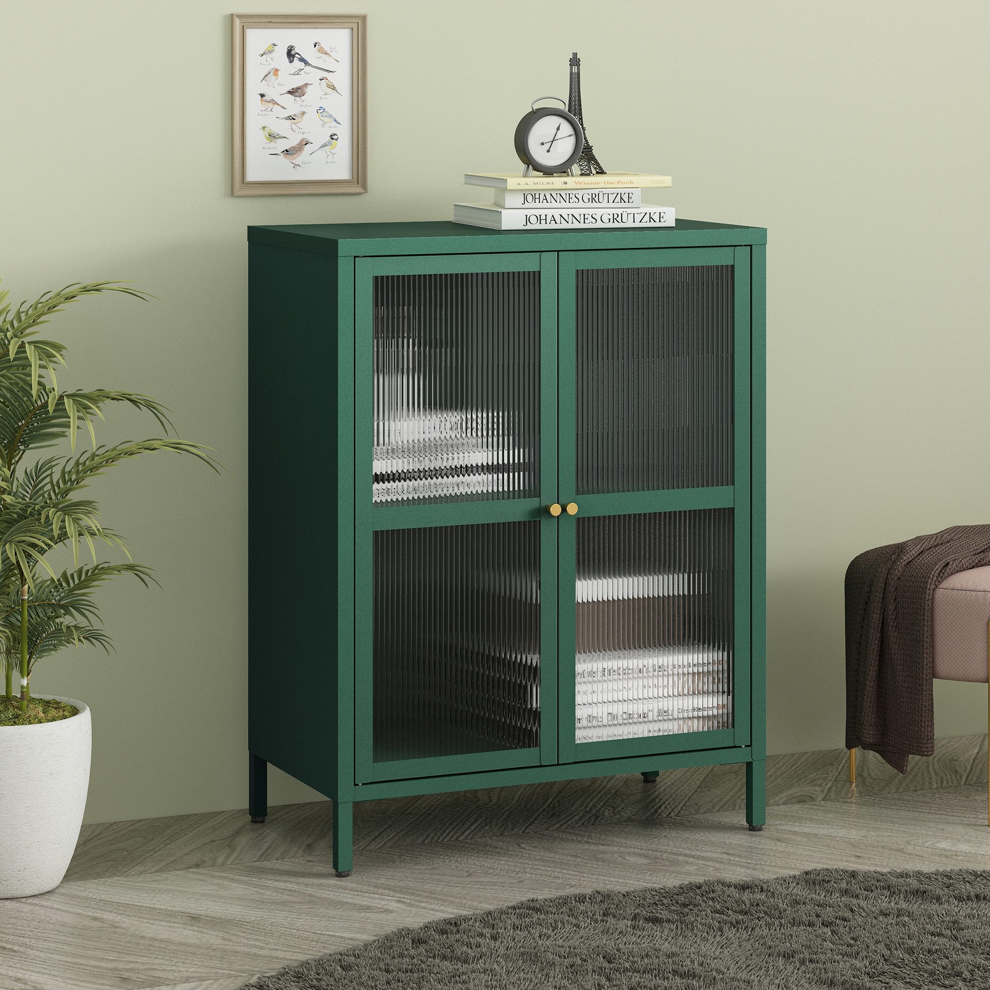 en.casa Sideboard, »Säkylä« Stahl mit 2 günstig online kaufen