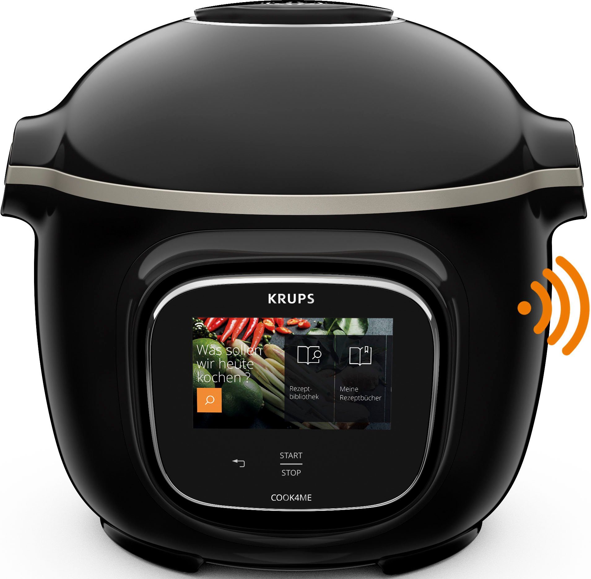 Krups Мультиварки CZ9128 Cook4Me Touch, 1600 W, 6 l Schüssel, elektr. Schnellkochtopf, WLAN-fähig, 250 Rezepte, 13 Gareinstellungen