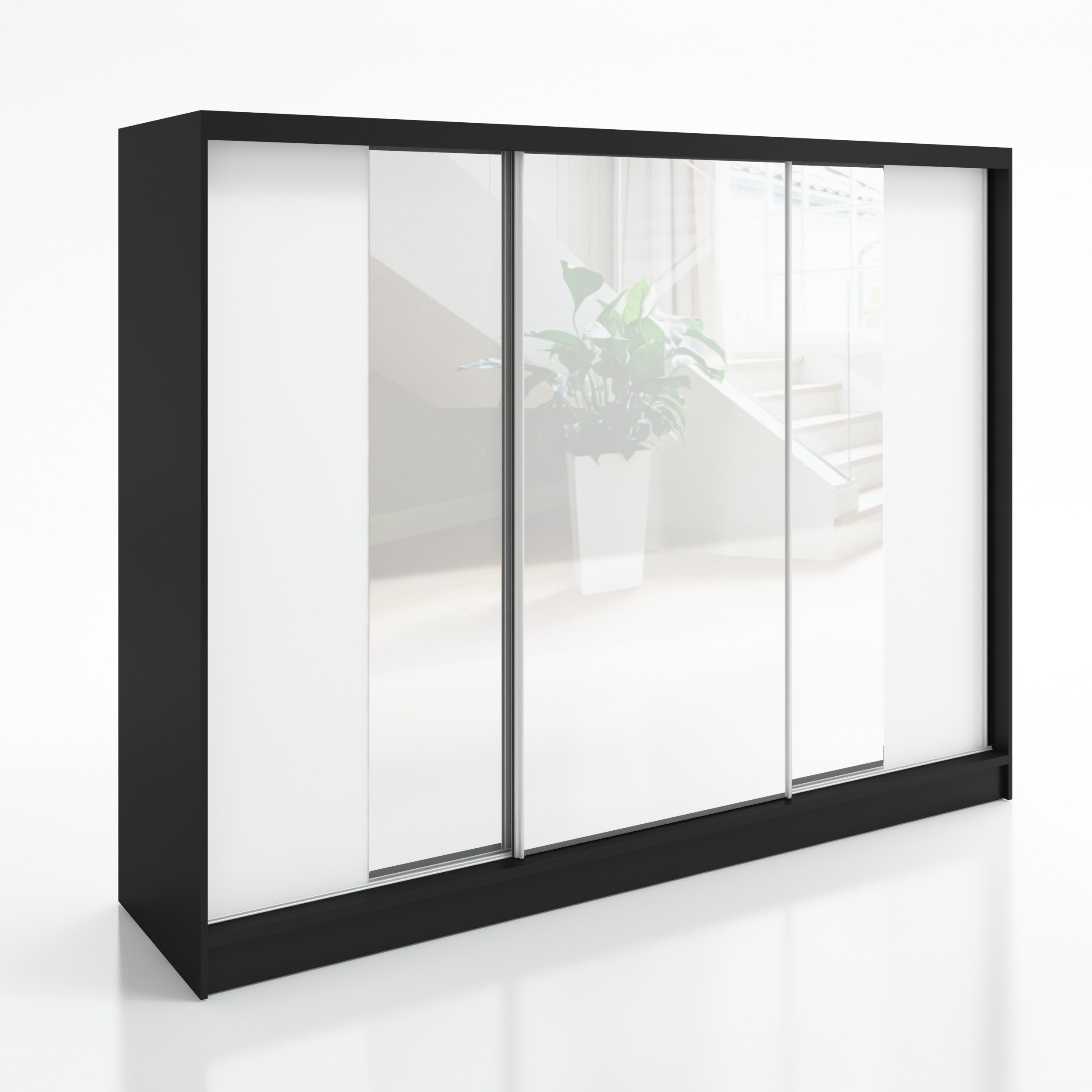 A&J MöbelLand GmbH Schiebetürenschrank VIDA 200 cm 3-türig Schrank mit Schu günstig online kaufen