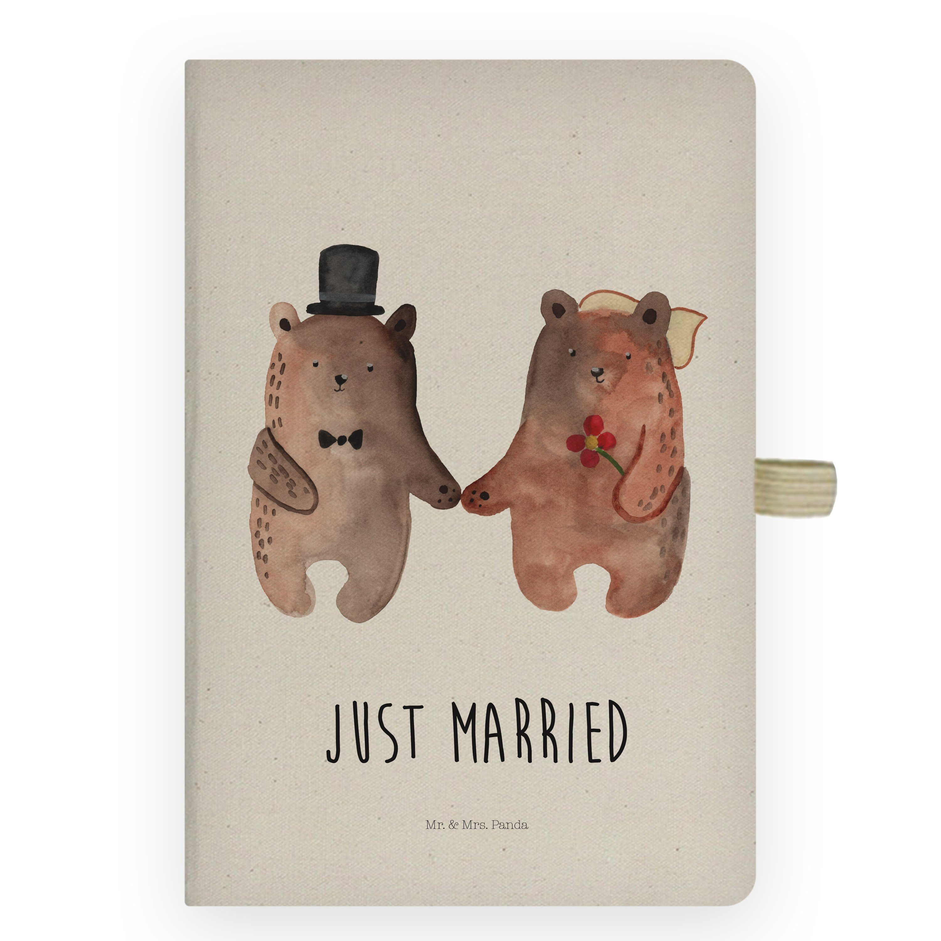 Mr. & Mrs. Panda Notizbuch Bär Heirat - Transparent - Geschenk, Notizen, Journal, Eintragebuch