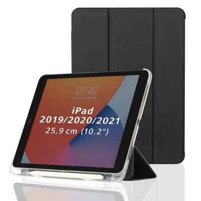 Hama Tablet-Hülle Tablet-Case mit Stiftfach f. iPad 10.2" 2019/2020/2021 Fold Clear 25,9 cm (10,2 Zoll), Stiftfach in der Mitte des Cases für Eingabestift,Kugelschreiber & Co.