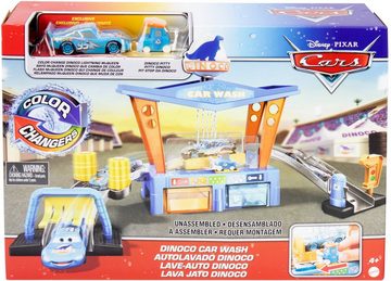 Mattel® Spiel-Gebäude Disney Pixar Cars, Farbwechsel Dinoco Autowaschanlage, inkl. Fahrzeug mit Farbwechseleffekt