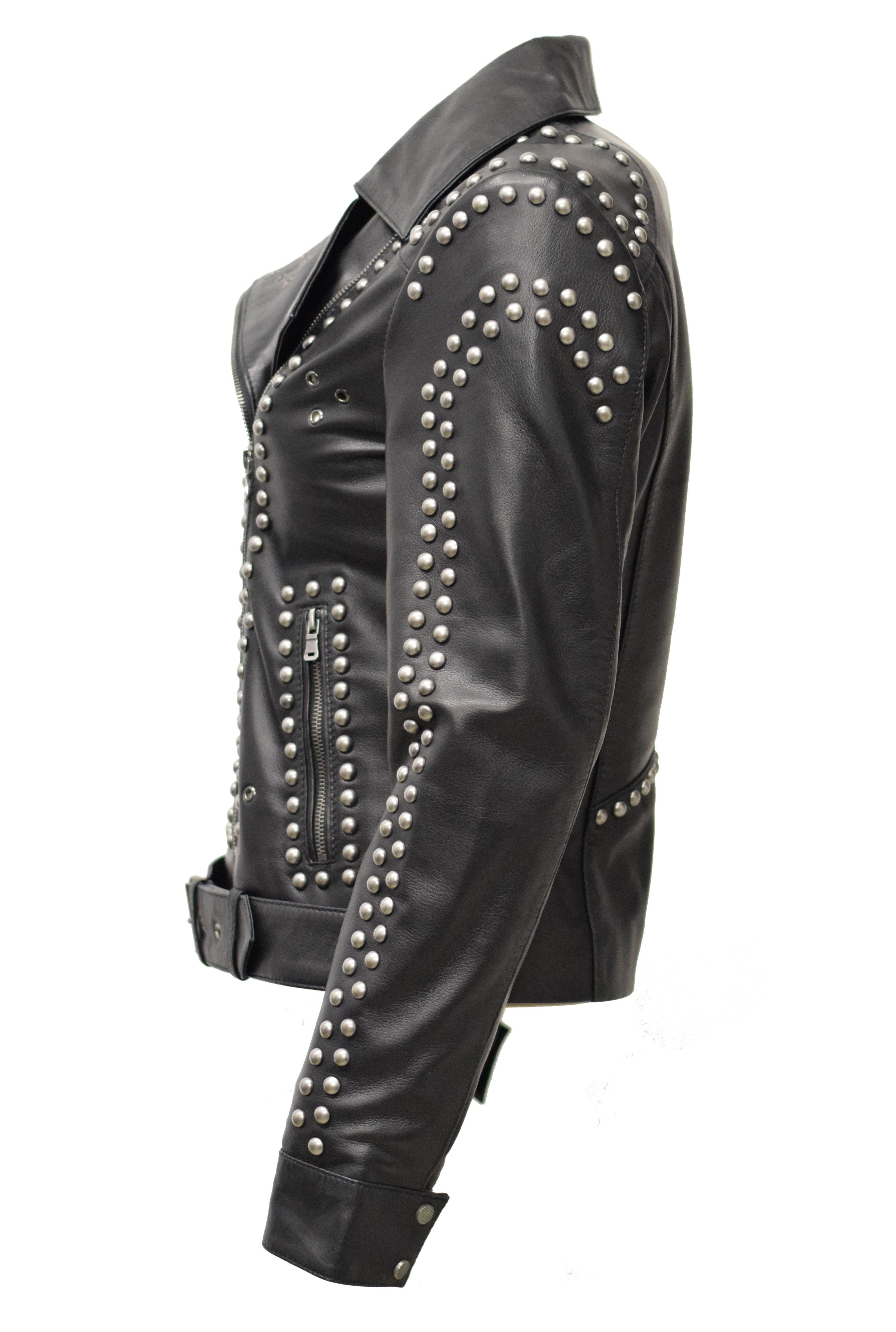 Zimmert Leather Lederjacke Nika Nieten, Biker, Schwarz günstig online kaufen