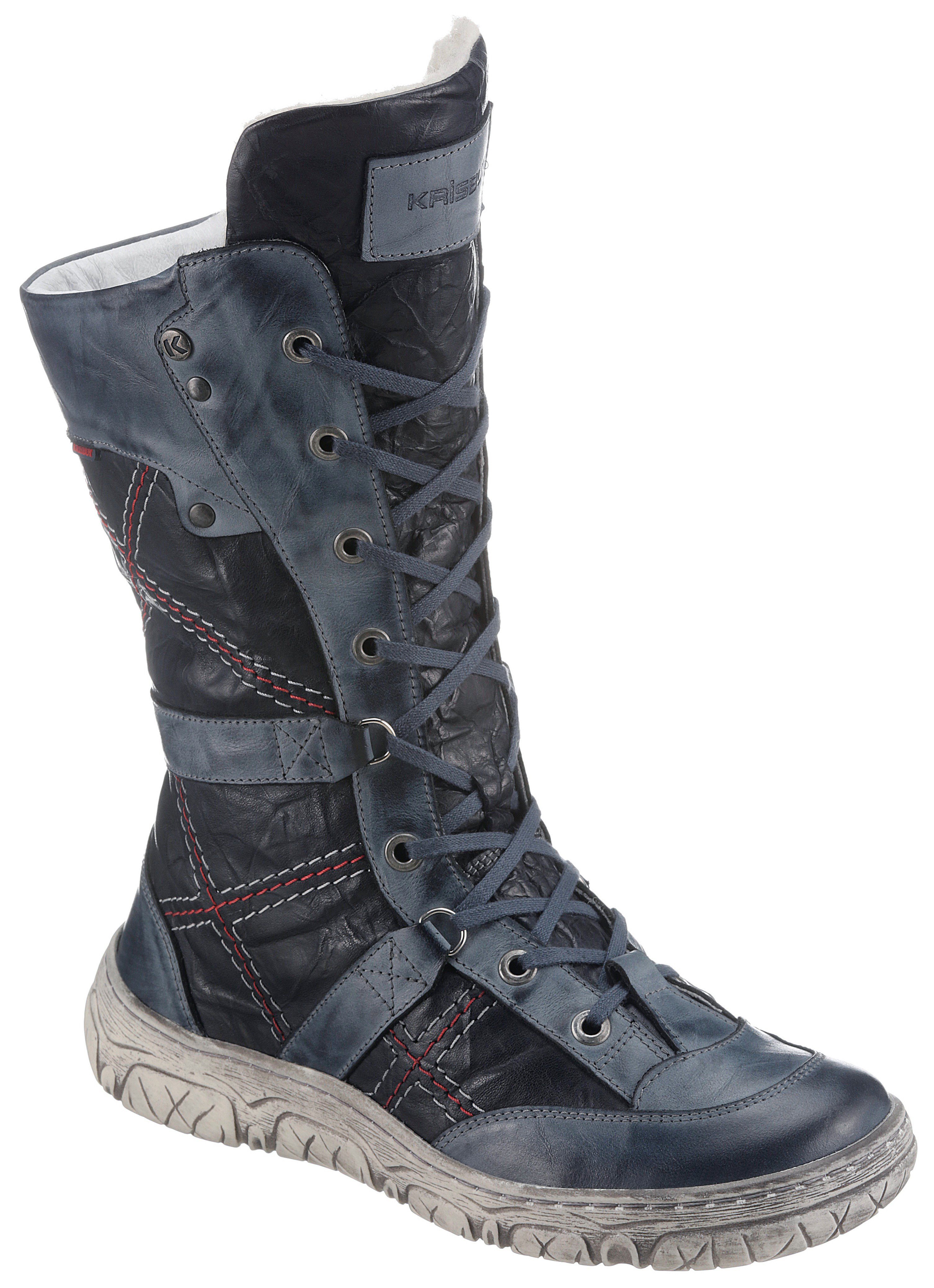 KRISBUT Winterstiefel mit Kontrastnähten verziert, Varioschaft günstig online kaufen