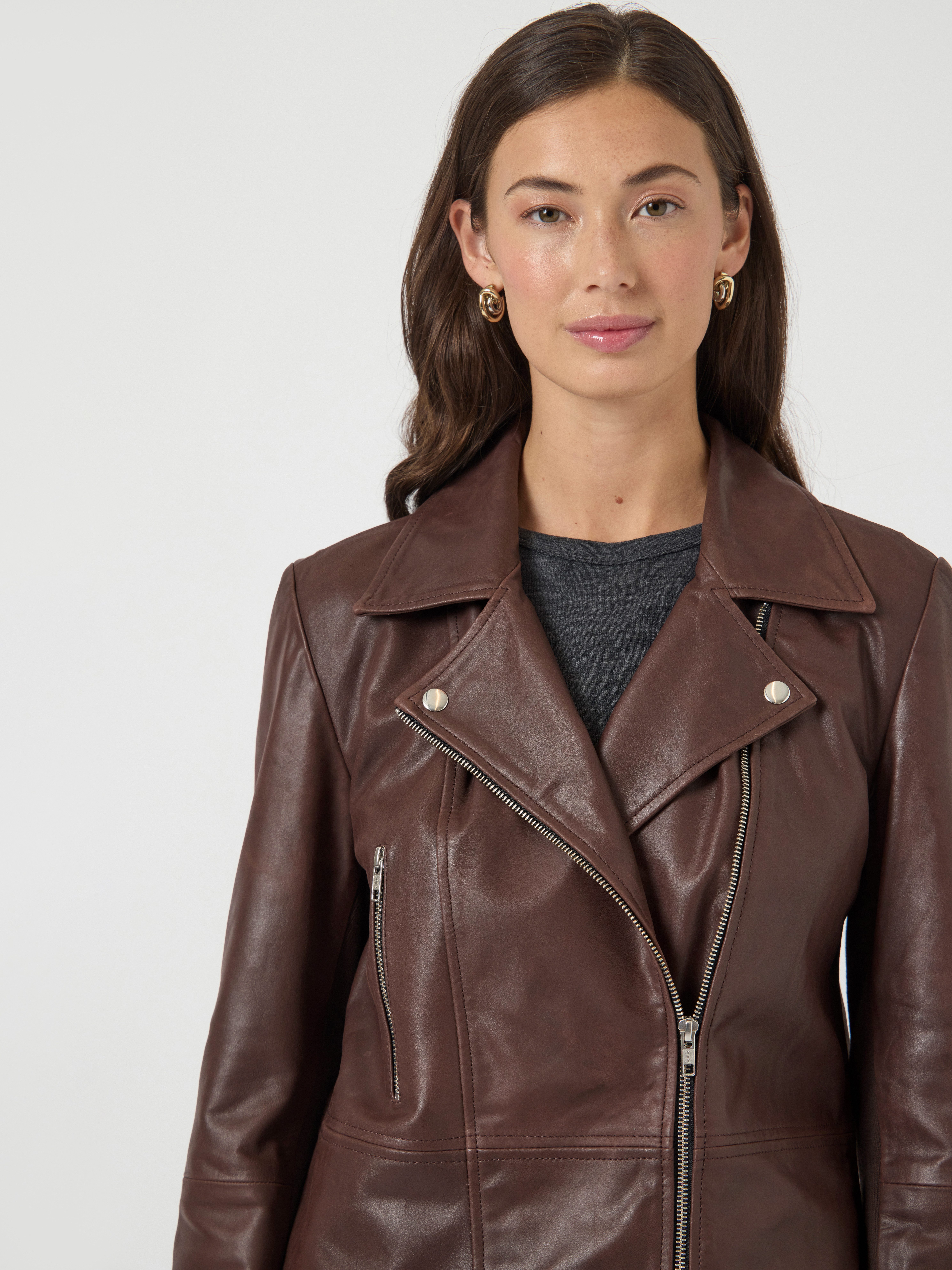 Y.A.S Lederjacke YASSOPHIE LEATHER JACKET mit Biker Details günstig online kaufen