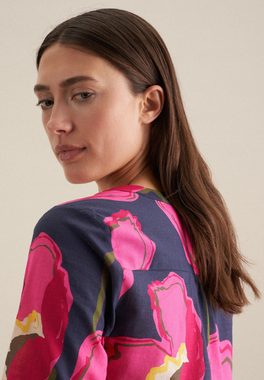 seidensticker Klassische Bluse Schwarze Rose Tunika Floral