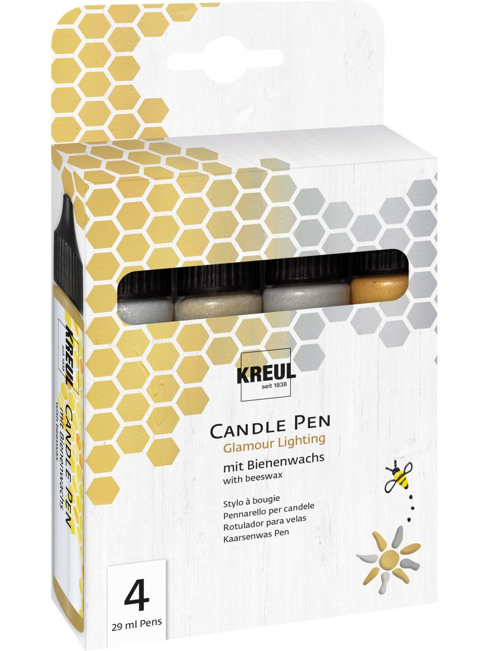 Kreul Kerzenmalfarbe Kreul Kerzenstift Glamour Lighting farbsortiert
