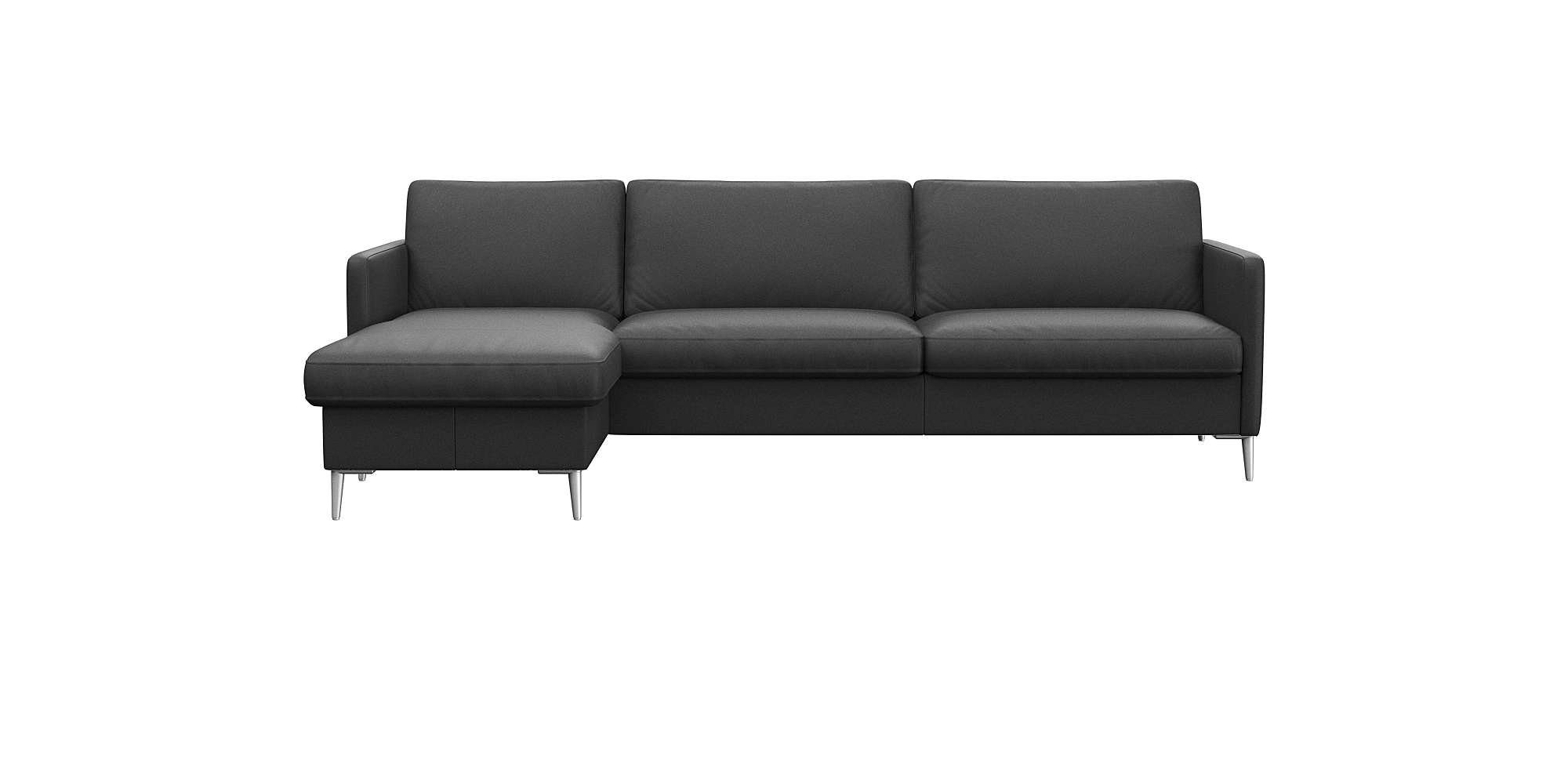 FLEXLUX Ecksofa Fiore, L-Form, bequem und komfortabel durch hochwertigem Sitzaufbau, schmale Armlehnen, Kaltschaum, Füße Alu