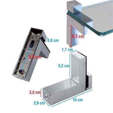 HOOZ Wandregalhalter HOOZ 2er Set Regalboden Halterung Chrom 10 cm, 1-tlg.