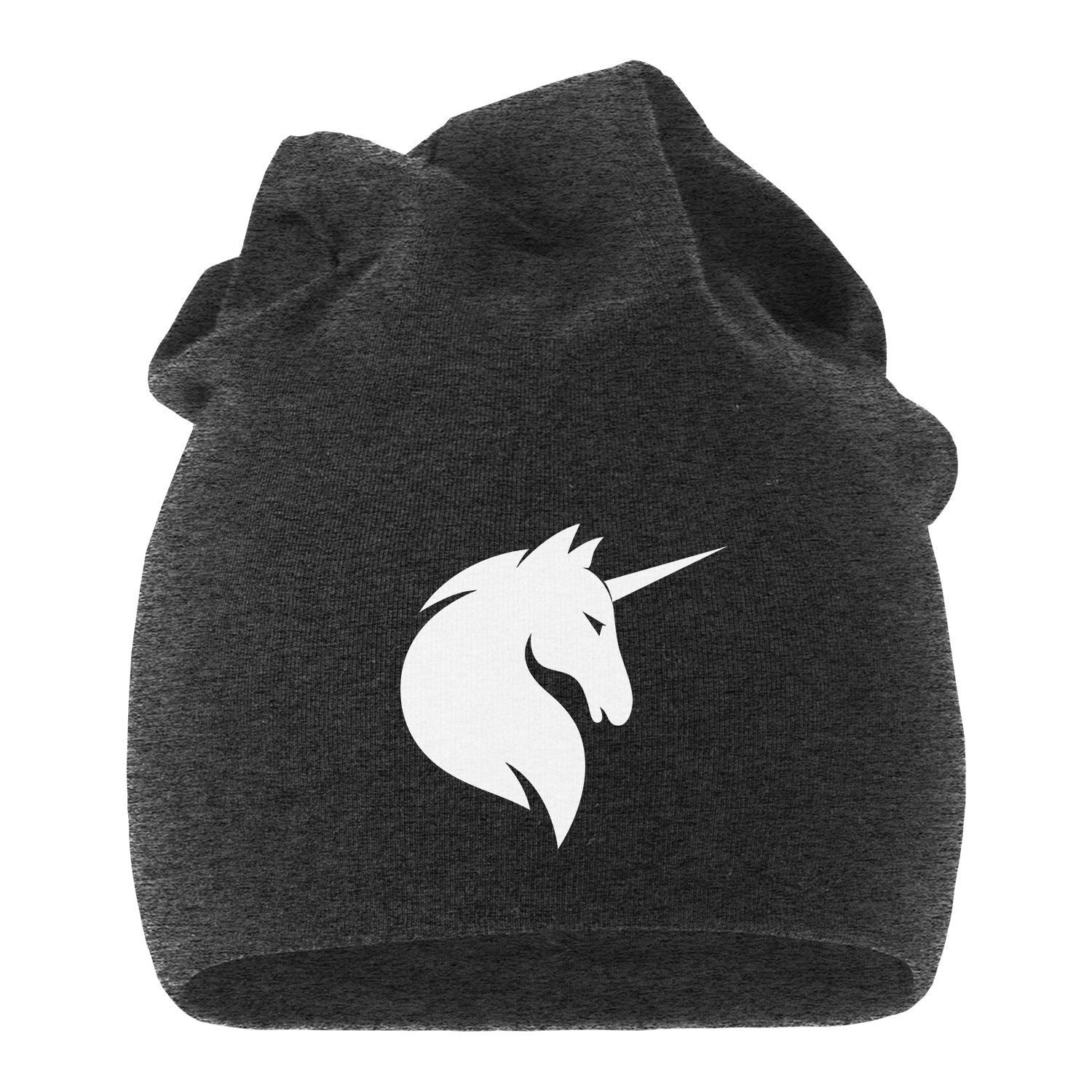 Beanie Jersey Beanie Einhorn Anker Hipster Mütze Herren Damen Baumwolle