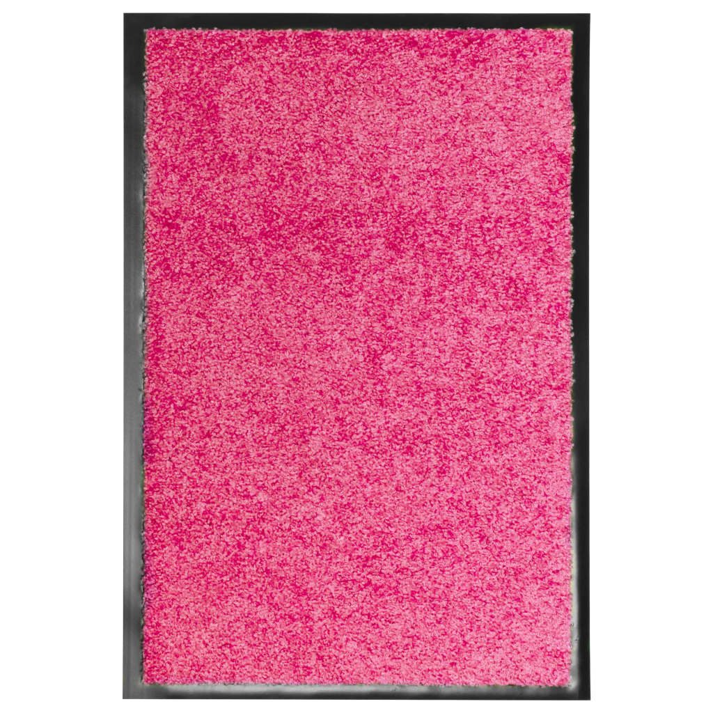 vidaXL Fußmatte Fußmatte Waschbar Rosa 40x60 cm, Rechteck, Höhe: 0 mm