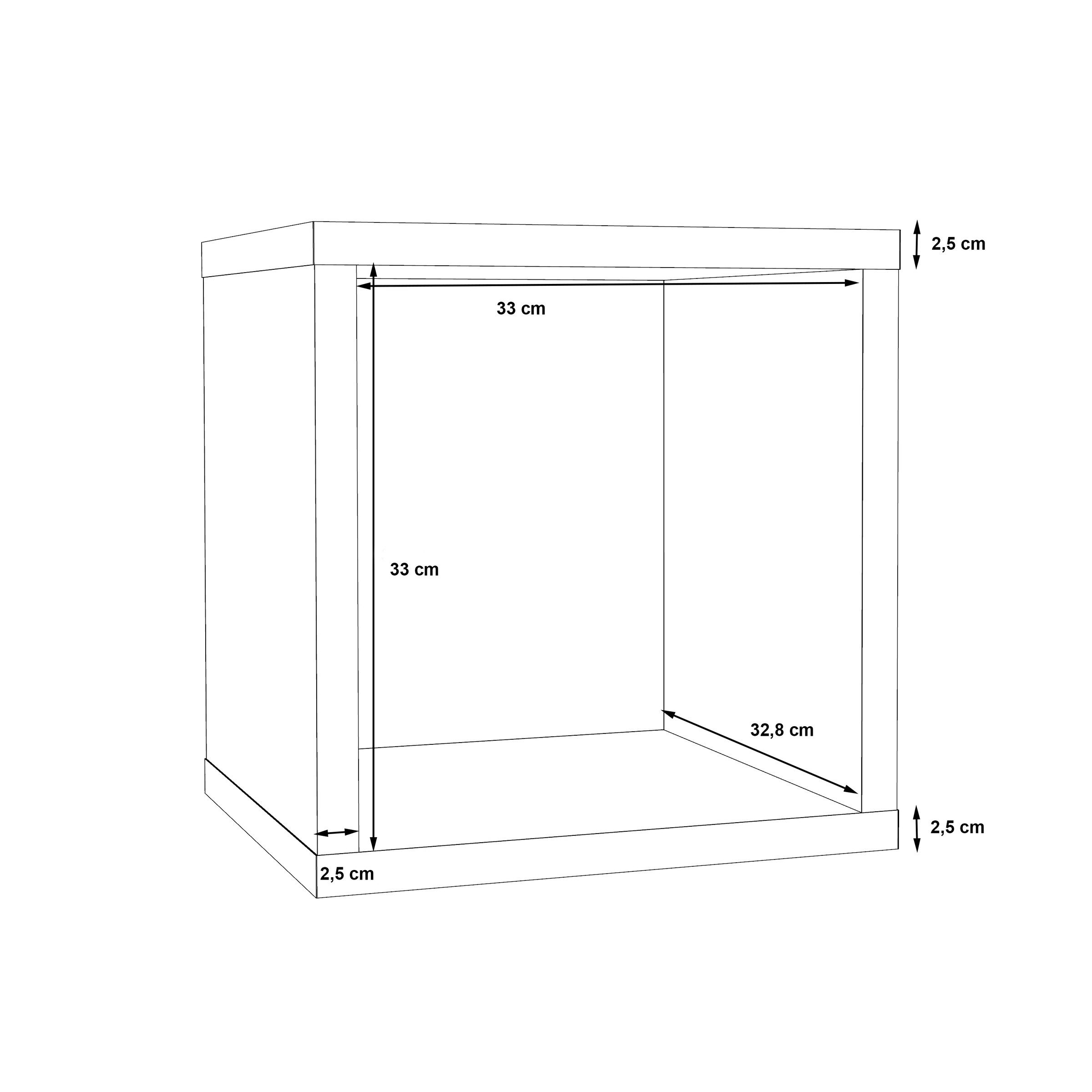 freiraum Regalwürfel MAURO, in Weiss - 39,5x39,7x32,9cm (BxHxT)