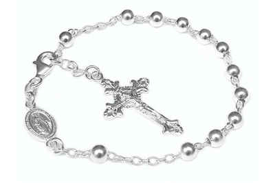Silberkettenstore Silberarmband Rosenkranz Armband Alejandro - 925 Silber