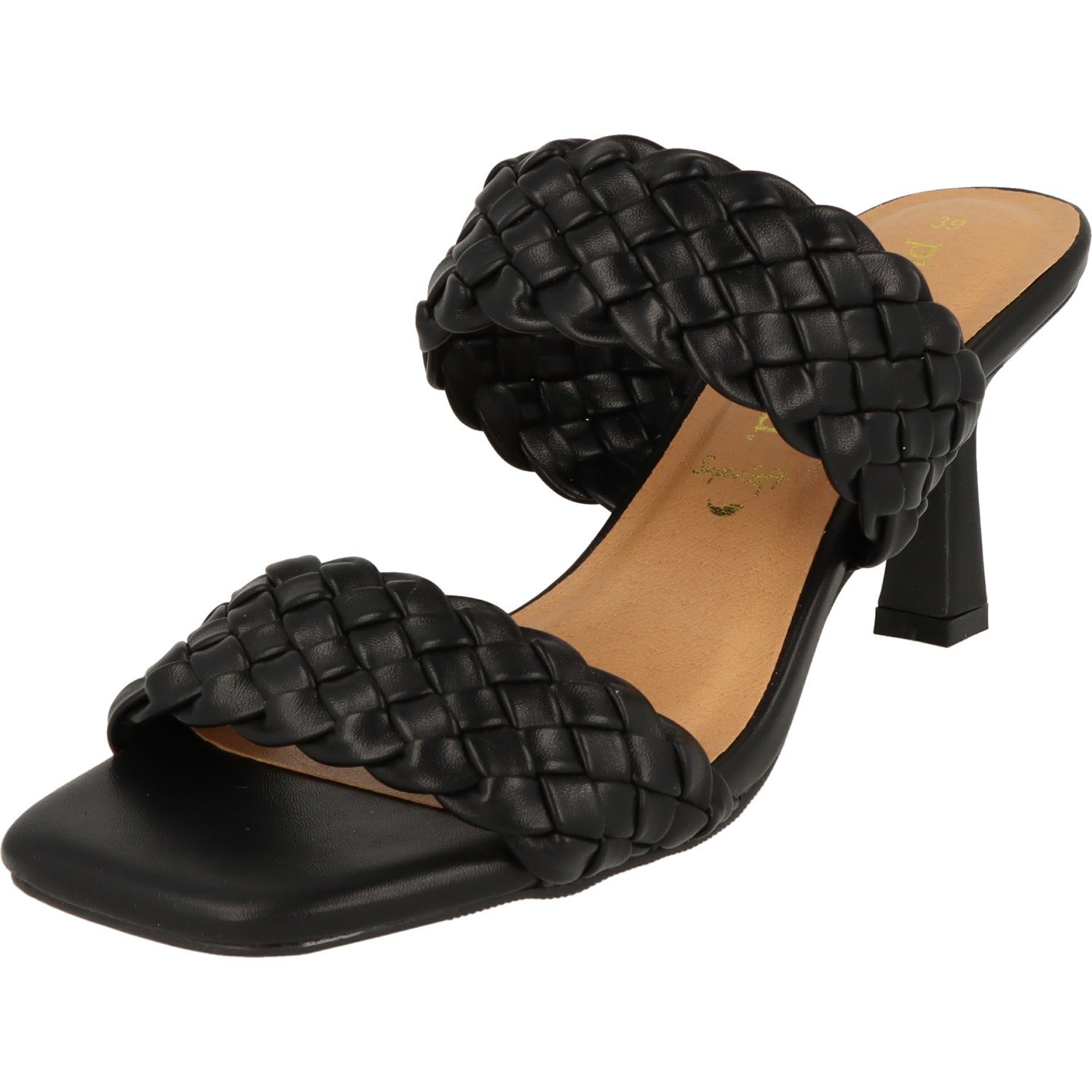 piece of mind. Damen Schuhe Slipper Black 273-161 High-Heel-Sandalette elegante Absatzsandale