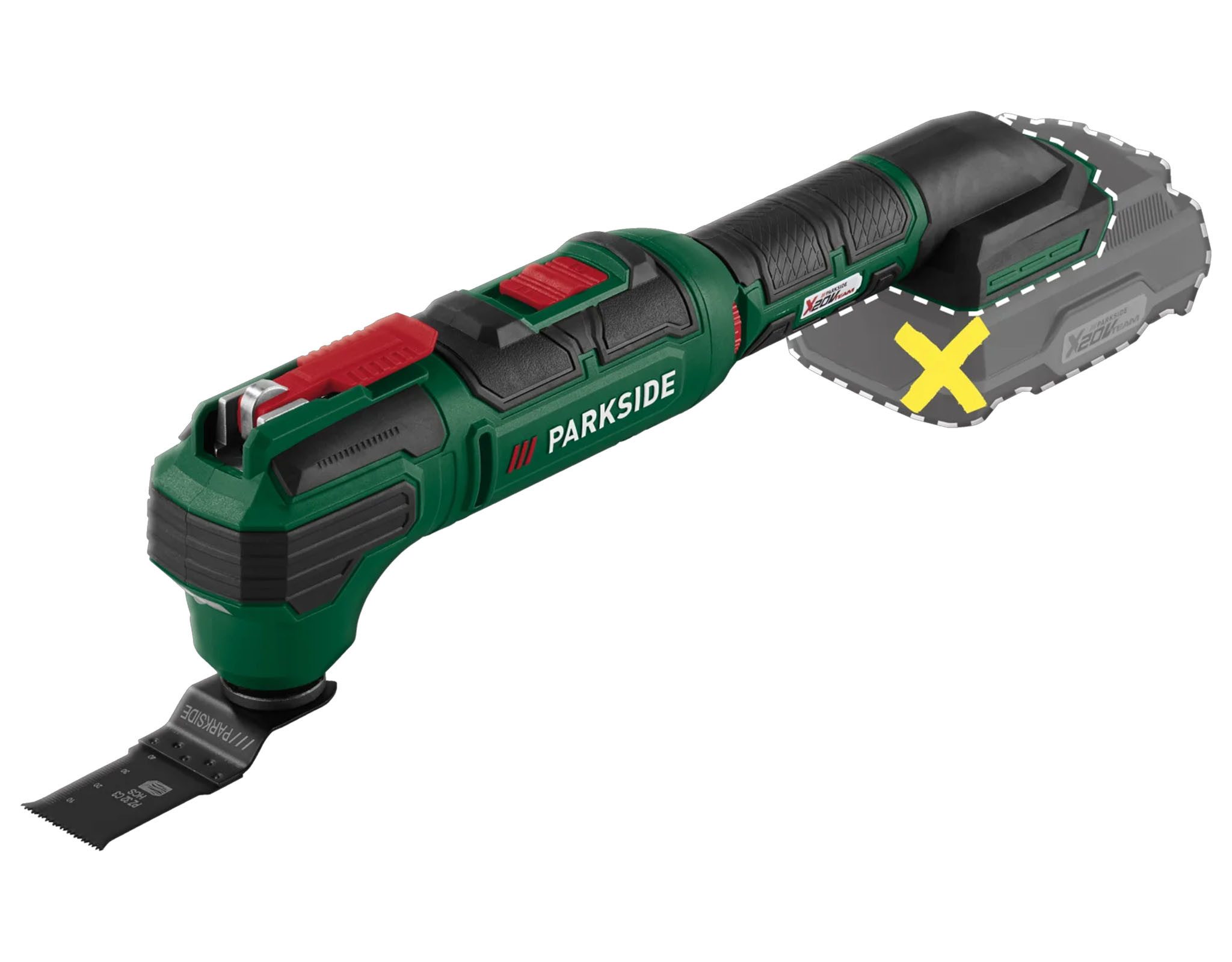 Parkside Akku-Multifunktionswerkzeug PARKSIDE Akku-Multifunktionswerkzeug PAMFW 20-Li C3 ohne Akku und