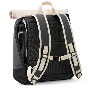 LARKSON Cityrucksack ALVA, Rolltop Damen Herren, Laptop Fach, Wasserabweisend